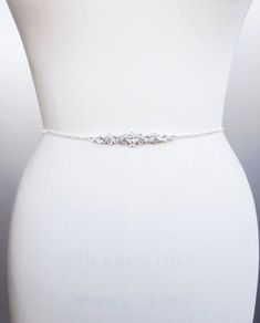 Swarovski Crystal Skinny Bridal Belt Ivory Ribbon Formal Princess Prom Elegant | eBay Prom Elegant, Crystal Belt, Bridal Belt, Bridal Accessories, Swarovski Crystal, Swarovski Crystals, Belts, Wedding Dresses, Prom