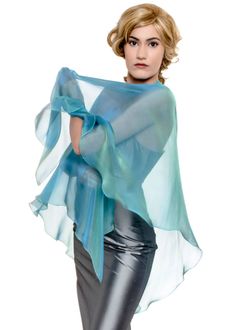 Luxury Silk Shawl With Sheer Dupatta, Silk Satin Scarf For Summer Evenings, Summer Evening Satin Silk Scarf, Elegant Blue Dupatta For Spring, Spring Formal Silk Shawl, Silk Shawl For Spring Formal Occasions, Silk Shawl For Spring Formal Events, Silk Shawl For Formal Spring Events, Summer Party Silk Dupatta