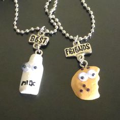 Adorable Cookie & Milk Friendship Necklace Set !! Two Separate Necklaces With Ball Chains Adorable Pendants About 14” Long Brand New With Tags Bundle And Save! Just Create A Bundle And Send Me An Offer!