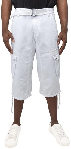 PRICES MAY VARY. DURABILITY: Made of 100% Cotton Material, Features Double Stitching in High Strain Areas, High Quality Button & Zip Fly Closure. The mens cargo shorts come in different colors including White and other prints. COMFORT: Enjoy the softness and breathability of pure cotton fabric, ensuring all-day comfort in our long cargo shorts. Rests at Natural Waistline for Maximum Comfort, Relaxed Fit Will Keep You Comfortable All Day. CONVENIENCE: Functional and stylish, our men's cargo short White Knee-length Bottoms With Pockets, Cotton Capris With Pockets, Cotton Bottoms With Side Pockets And Capri Length, Short Solid Cotton Capris, Cotton Capri Length Bottoms With Side Pockets, White Cotton Knee-length Pants, Cotton Cargo Capri Bottoms, Cotton Bottoms With Cargo Pockets In Capri Length, Cotton Capri Pants With Cargo Pockets