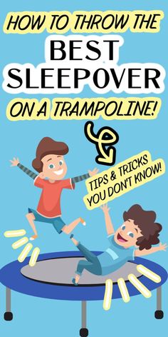 the cover of how to throw the best sleepover on a trampoline