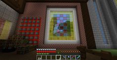 the interior of a room in an old school style minecraft house with lots of windows