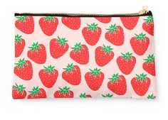 Vibrant double-sided prints on polyester canvas pouch. Fully lined for durability. Available in 3 sizes. Perfect to use as a coin purse, clutch, pencil case, or toiletries bag. Cute Strawberry pattern on pink background Strawberry Pencil Case, Pink Zipper Pouch Pencil Case, Pink Pencil Cosmetic Bag With Zipper, Pink Pencil-shaped Cosmetic Bag With Zipper, Pink Zipper Pouch Pencil Case For Personal Use, Pink Pencil Pouch For Everyday, Pink Pencil Zipper Pouch, Pink Pencil-shaped Zipper Pouch, Pink Zipper Pouch Pencil Case As Gift