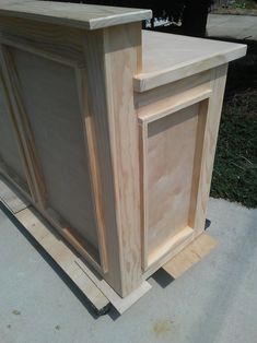 the unfinished cabinets are ready to be assembled