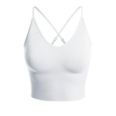 Made by Olivia shed its junior image and evolved into a more mature, contemporary brand. We cater to the life style: soft & delicate, boho chic, elegant & classic. We strive to provide quality fashion outfit that is as unique as our customers and are dedicated to helping you find an outfit you LOVE. Made by Olivia Women's Seamless Padded Workout Sports Bra Cami Cropped Yoga Tank Top with Adjustable Straps White LX - IBRW001 Size Information (Inches): SM (Small/Medium): Chest: 32-34/ Length: 5.75 Fitted Crop Top With Built-in Bra For Light Exercise, Fitted Sports Camisole With Built-in Bra, Fitted Camisole With Light Support, White Stretch Sports Bra With Soft Touch, Seamless Sports Bra With Medium Support For Spring, Spring Seamless Sports Bra With Medium Support, Seamless Sleeveless Yoga Bra, High Stretch Solid Color Seamless Tank Top, Fitted Bra With Light Support