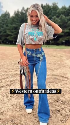 Western style   • Country outfits   • Cowgirl   • Cowgirl boots   • Cowgirl style   • Cowboy hat   • Western tees   • Summer outfits   • Country hairstyle   • Cowhide bags   • Country purses   • Country jeans   • Flare jeans   • Bell bottoms   • Cowboy boots   • Cowgirl boots   • Hey dudes   • Sunglasses   • Summer fashion   • Western fashion   • Style guide I  • Golden hour   • Picture inspiration   • Cowgirl style   • Turquoise jewelry   • Western jewelry   • Western hats   • Western nails   • Western photography   • Silver jewelry   • Country concert outfit   • Punchy Outfits   • Southern outfits   Country outfit   • Summer outfit   • Easy outfit   • Easy hairstyle   • Hat   • Western hat   • Hat hairstyle   • Style guide   • Fishing   • Summer style   • Cute Country   • Western styl Thorpe Park Outfit, Summer Western Outfits, Western Outfit Ideas, Western Summer Outfits, Cute Western Outfits, Country Chic Outfits, Trajes Country, Western Girl Outfits