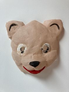 True vintage 1930's Halloween mask formed with gauze and hand painted. Suitable for adult or child-lots of give. One could sew it to a hoody and call it  good to go. 8" by 9", 3 1/2" in depth No refunds, returns or exchanges. You have options in shipping. We will only ship outside of North America with tracking. 1930s Halloween, Vintage Halloween Mask, Halloween Bar, Masque Halloween, Bear Mask, Halloween Mask, Halloween Vintage, Halloween Masks, Kids Costumes