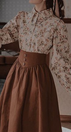 Modern Renisance Outfits, Cottage Core Outfits Winter, 40s Mode, Vestidos Vintage, Modest Fashion Outfits, 가을 패션, Looks Vintage