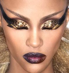 Animal print eyeshadow Extreme Make-up, Tiger Makeup, Extreme Makeup, Drag Make-up, Eye Makeup Styles, Dramatic Eye Makeup, Smoky Eyes