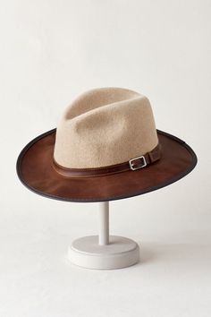 click to expand Brown Wide Brim Fedora For Outdoor Activities, Adventure Wide Brim Brown Hat, Beige Brimmed Felt Hat For Outdoor, Beige Wide Brim Felt Hat For Outdoor, Brown Wide Brim Adventure Hat, Brown Country Fedora For Outdoor, Brown Country Style Fedora For Outdoor, Country Style Brown Fedora For Outdoor, Country Style Leather Felt Hat For Outdoor