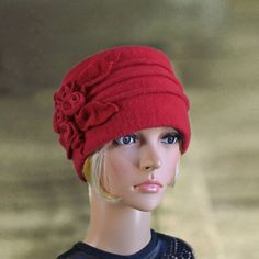 Red felt wool hats, Felted hat for women, Ladies wool hats, Felt hats for lady, Womens winter hats, Wool felt hats, Womens hat trendy, by AccessoryArty on Etsy https://www.etsy.com/listing/265048774/red-felt-wool-hats-felted-hat-for-women Adjustable Felt Beanie For Winter, Winter Wool Wide Brim Hat, Wide Brim Wool Hat For Winter, Red Wool Felt Hat For Winter, Winter Brimmed Cloche Hat One Size, Winter Wool Cloche Felt Hat, Winter Brimmed Cloche Hat, Winter Wool Cloche Hat, Fitted Winter Beanie Hat