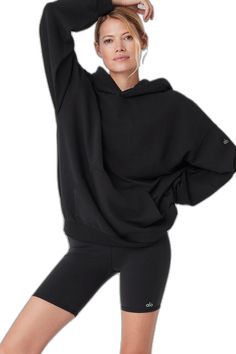 Alo Yoga Athleisure Hoodie, Alo Yoga Hoodie With Drawstring Hood, Alo Yoga Winter Hoodie For Streetwear, Workout Hooded Jacket With Drawstring, Hooded Hoodie With Ribbed Cuffs, Athleisure Style, Workout Hoodie Jacket With Drawstring Hood, Alo Yoga Sporty Hoodie For Streetwear, Alo Yoga Drawstring Hood Sweatshirt For Streetwear, Alo Yoga Sweatshirt With Drawstring Hood For Streetwear