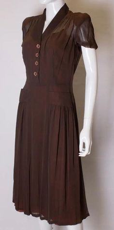 Vintage 1940s Dress For Sale at 1stDibs | vintage clothing, 1940s dresses for sale, vintage 1940s dresses Vintage 40s Fashion, 1940s Womens Fashion, 1940s Fancy Dress, 1940s Accessories, 40s Dresses Vintage, 40s Dresses, Dracula Film, 1940s Dress Pattern, Axis Mundi