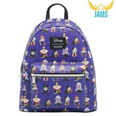 Loungefly Disney Chibi Villains Mini Backpack New Brand New & 100% Authentic With Tags Shipping In A Box Size: Mini / Approx. (9" W X 10" H X 4" D) Comes With Adjustable Straps, Front Zipper Pocket, Interior Drop Pocket And A Top Carrying Handle Our Reputation Is Extremely Important To Us, And We Are Devoted To Ensure You Can Buy With Confidence All Of Our Products Are From A Based National Retailer And Are Guarantee 100% Authentic Thank You So Much For Your Time, Any Questions Feel Free To Cont Disney Purple Travel Backpack, Disney Purple Backpack, Purple Disney Backpack, Purple Backpack For Disney Trips, Disney Chibi, Disney Bags, Mini Backpacks, Purple Backpack, Loungefly Bag