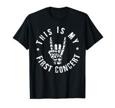 PRICES MAY VARY. Wear this This is my First Concert design when you first go to a concert, music event or festival. Lightweight, Classic fit, Double-needle sleeve and bottom hem Summer Rock T-shirt With Band Logo, Unisex Rocker T-shirt For Concerts, Rock Style T-shirt For Summer Concerts, Rock Style Band Logo T-shirt For Summer, Rocker Style Band Logo T-shirt For Summer, Unisex Rocker Tops For Concerts, Rocker Style Unisex Top For Concerts, Band Merch T-shirt For Music Festivals And Concerts, Rock Style T-shirt With Letter Print For Music Festivals