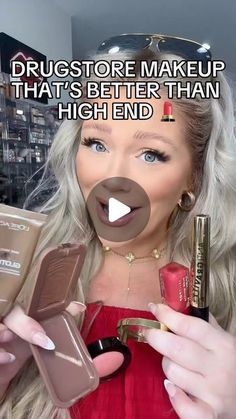 KELLY STRACK on Instagram: "Drugstore makeup that’s better than high end ✨💄  #makeup #beauty #makeuptutorial #makeupvideos #beautyvideos #makeupreels #beautyreels #makeuphacks #bestmakeup #drugstoremakeup #affordablemakeup" Top Drugstore Makeup, Makeup Drugstore Best, Kelly Strack, Dirty Keto, Makeup Over 40, Best Drugstore Makeup, Makeup For Blondes, High End Makeup, Affordable Makeup