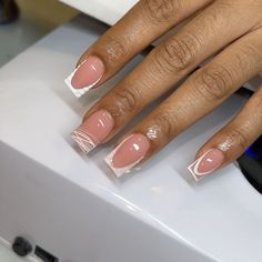 Milky Nails, French Tip Nail Designs, Drip Nails, Work Nails, Long Acrylic Nails Coffin, Acrylic Nails Coffin Pink