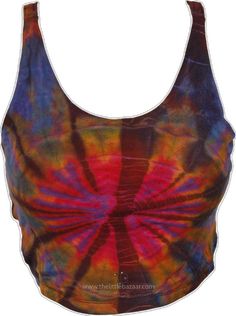 Bohemian Multicolor Festival Tops, Bohemian Multicolor Tops For Festival, Trendy Multicolor Crop Top For Festival, Bohemian Multicolor Cropped Tops, Multicolor Cropped Bohemian Tops, Multicolor Crop Top For Vacation, Multicolor Cropped Top For Vacation, Multicolor Cropped Crop Top For Spring, Red Cotton Crop Top For Festival