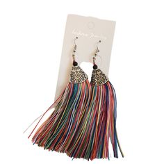 Multicolor Fringe Tassel Earrings With Silver Top Will Compliment Any Outfit. Show Your Boho Style With These Classic Earrings. Tags Boho, Bohemian, Y2k, Retro Boho, Bohemian, Festival, Party, Free Spirit, Earthy, , Native , Jewelry Stores, Charms, Pendant, Bangles, Beads, Cz, Gemstones, Engagement Rings, Rings, Jewelry Stores Near Me, Gold Earrings, Hoop Earrings, Pandora Earrings, Evil Eye Bracelet, Couple Rings, Earrings For Women, Pearl Earring, Jewelers Near Me, Gold Jewellery, Gold Jewelry Elegant Multicolor Latkans Tassel Earrings, Silver Bohemian Tassel Earrings With Fringe, Multicolor Tassel Earrings With Latkans For Summer, Multicolor Latkans Tassel Earrings For Summer, Trendy Multicolor Fringe Jewelry, Trendy Fringe Tassel Earrings For Festivals, Trendy Multicolor Fringe Earrings, Multicolor Fringe Tassel Dangle Earrings, Bohemian Rainbow Tassel Earrings