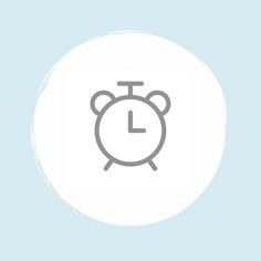 an alarm clock icon on a blue background