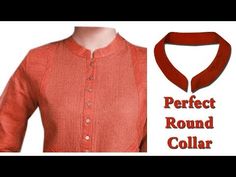 Kurti collar neck Easy Round Collar Cutting & Stitching full tutorial well explained Hindi Tutorial - YouTube Collar Blouse Pattern, T Shirt Sewing Pattern, Girls Dress Sewing Patterns