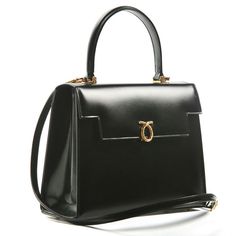 Launer Traviata Handbag. $1,369.46 Of course I'd never do it...but it reminds me of a Mark Cross bag I didn't buy 15 years ago. Leather Handbags Handmade, Black Leather Purse, Cross Bag, Black Leather Handbags, Handbag Shoes