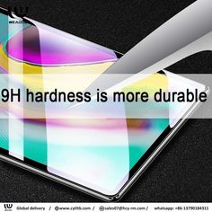 an advertisement for the new samsung galaxy note 10 phone with text that reads, 9h hardness is more double