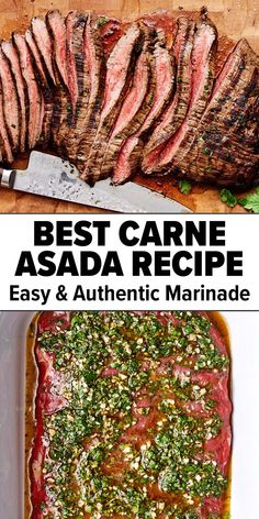 Carne asada recipe with authentic carne asada marinade Best Carne Asada Recipe, Mexican Carne Asada, Authentic Carne Asada Recipe, Authentic Carne Asada, Asada Marinade, Carne Asada Recipe, Carne Asada Marinade, Mexikansk Mat, Carne Asada Recipes