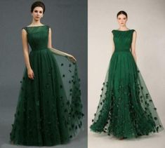 Green Fantasy Dress, Green Long Prom Dress, Emerald Green Formal Dress, Formal Dresses Long Elegant, Green Evening Gowns, Flowers Beads, Green Formal Dresses, Emerald Bridesmaid Dresses, Green Evening Dress