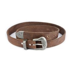 "Buy Cowboy Belts - Western Belts For Men - Womens Leather Western Belts With Silver Buckle - Tan Brown Natural Leather Full Grain 1 Inch BELT SIZE: Choose from drop down menu above BELT HEIGHT: 1.0\" | 2.5 cm LEATHER: Veg tanned full grain leather COLOR: Tan brown BUCKLE: Metal in silver color CONDITION: New ALL BELTS ARE MEASURED FROM THE LEATHER PART'S END TO THE MIDDLE HOLE. PAYMENT Shopping on Etsy is 100% safe. I accept Paypal to make your payment process totally secure. Paypal also protec Classic Brown Belt For Ranch, Classic Antique Belt Buckles For Ranch, Classic Brown Belt With Concho Details, Classic Adjustable Belts For Everyday Use, Classic Adjustable Belt For Everyday Use, Adjustable Brown Belts With Silver Buckle, Brown Belt With Buckle For Everyday Use, Adjustable Brown Belt With Buckle Closure, Adjustable Brown Belt With Silver Buckle