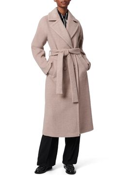 Bernardo Double Breasted Belted Coat | Nordstrom Travel Coat, Silhouette Frames, Knee Length Coat, Summer Wardrobe Essentials, Swimming Outfit, Belted Coat, Sports Blazer, Coat Design, Work Tops