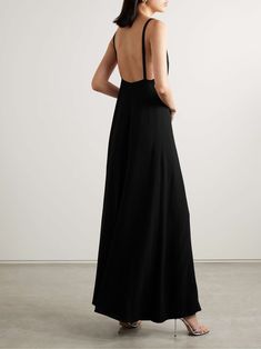 Wedding Maxi Dress With Side Slits, Chic Maxi Dress For Wedding, Chic Asymmetrical Maxi Dress For Wedding, Chic Midi Length Summer Gown, Sleeveless Crepe Evening Dress, Chic Midi-length Summer Gown, Summer Gala Maxi Dress, Chic Long Summer Gown, Chic Cocktail Maxi Gown