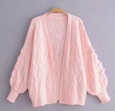 Trendy Pink V-neck Outerwear, Pink V-neck Winter Cardigan, Chic Pink V-neck Cardigan, Trendy Pink V-neck Sweater, Pink V-neck Trendy Outerwear, Feminine Pink V-neck Cardigan, Feminine Pink Long Sleeve Cardigan, Trendy Pink Open Front Cardigan, Pink Oversized Long Sleeve Cardigan