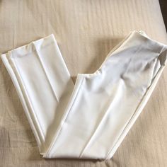 High Rise Boot - Never Worn White Stretch Ankle-length Dress Pants, Elegant Stretch White Pants, Elegant White Stretch Pants, Summer Formal Stretch Dress Pants, Classic White Stretch Dress Pants, Chic Fitted White Dress Pants, Elegant Stretch Dress Pants For Spring, Elegant White Dress Pants For Spring, White Formal Dress Pants For Spring