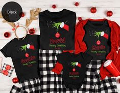 Personalized Family Christmas 2024 Shirt: Get festive with our Matching Family PJs and Tees! Perfect for holiday gatherings, these Christmas Matching Sweaters or Funny Couple Pajamas will add joy to your celebrations. Create lasting memories with coordinated outfits for the whole family. NOTE: Pajama pants not included, only sell Shirt/Sweatshirt/Bodysuit in this listing *Each item needs to be added to the cart separately but can be purchased in the same order* 👉 Unisex T-shirt Bella+Canvas 3001 - 100% Airlume combed and ringspun cotton. - Soft cotton and quality print make users fall in love with it over and over again. - These t-shirts have-ribbed knit collars to bolster shaping. - The shoulders are tapered for a better fit over time. - Dual side seams hold the garment's shape for longe Matching Family Pjs, Christmas Pjs Family, Xmas Pjs, Family Pjs, Couple Pajamas, Personalized Pajamas, Matching Pjs, Christmas Matching, Matching Sweaters