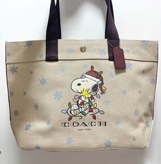 Top Seller for Snoopy COACH Collaboration Tote Handbag 2307M, Women's Bags & Handbags Stylish Tote Bag, Branding Coach, Coach New York, Tote Handbag, Top Seller, Central America, Women's Bags, Pebbled Leather, Tote Handbags