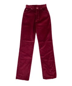 "Excellent condition vintage\" Measurements 26\" waist measured flat 35\" length inseam" 80s Pants Women, Retro Red Bottoms For Fall, High Waist Burgundy Cotton Pants, Retro Full-length Red Pants, Vintage Red Pants For Fall, Retro Red Full Length Pants, Red Retro Full-length Pants, Red Vintage Bottoms For Fall, Red Full Length Retro Pants