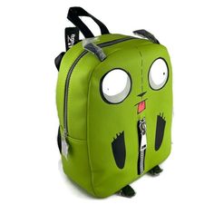 Invader Zim Gir Mini Backpack Bag Green Pig Doom Faux Leather Nickelodeon RARE What will you disguise in this mini backpack from Invader Zim? It features a GIR in his dog costume design with ear detailing, zipper and a silver tone pig charm. 7 1/2" x 4" x 10" Polyurethane Adjustable straps Zipper closure Loop handle Brand New! Invader Zim Plush Keychain, Invader Zim Gir, Roblox Items, Swag Era, Feeling Silly, Zim Gir, Invader Zim Characters, 2013 Swag Era, Scene Core