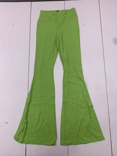 Shein Womens Lime Green Ribbed Flared Pants Size XS New Condition See Pics BS3/24V16BH21 Ribbed Stretch Wide Leg Bottoms, Green Stretch Ribbed Bottoms, Solid Color Ribbed Full Length Pants, Solid Ribbed Full-length Pants, Fitted Ribbed Wide Leg Bottoms, Full-length Solid Ribbed Pants, Full Length Solid Ribbed Pants, Trendy Green Solid Color Bottoms, Solid Ribbed Full-length Bottoms