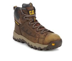 The Caterpillar Threshold Rebound Waterproof NM Comp Toe Work Boots are a robust and reliable choice for those who require durable, protective footwear in demanding work environments. Full grain leather in a waterproof work boot style with a round toe, Upper is durable, protective and abrasion resistant, Made at a Gold Rated Tanneries (LWG),Waterproof featuring seamed seals ensures all around water protection, Flexible ERGO midsole is 30% lighter and more shock absorbing than standard EVA, Slip- Rugged Durable Hiking Boots For Safety, Shock Resistant Waterproof Boots For Winter Outdoor Activities, Winter Waterproof Boots For Outdoor Work, Shock Resistant, Shock Resistant Lace-up Adventure Boots, Winter Shock-resistant Waterproof Boots For Outdoor Work, Shock Resistant Lace-up Boots For Adventure, Winter Shock Resistant Waterproof Boots For Outdoor, Winter Boots With Shock Resistance And Round Toe, Winter Boots With Shock Resistant Round Toe