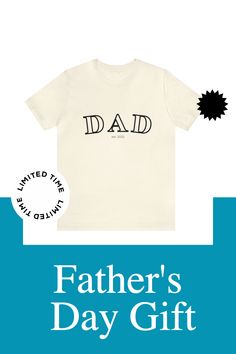 a father's day gift with a t - shirt and tag on the front