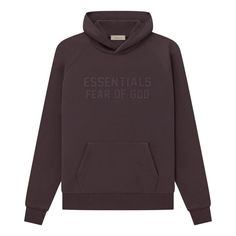 Fear of God Essentials SS23 Hoodie 'Plum' FOG-SS23-005 Note Essentials, Trending Streetwear, Simple Branding, Jerry Lorenzo, Essentials Hoodie, Yeezy Slides, Fear Of God Essentials, Air Jordan 6, Air Jordan 5