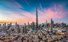 an aerial view of the city of dubai