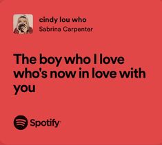 the boy who i love who's now in love with you is featured on spotify