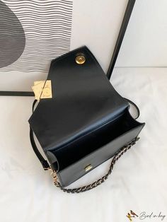 BirdinBag - Square Metal Flap Bag - Elegant Decorative Design Rectangular Bucket Bag With Chain Strap, Daily Use Bag With Chain Strap And Top Handle, Square Travel Bag With Chain Strap, Office Bag With Chain Strap And Top Handle, Travel Bag With Chain Strap And Top Handle, Rectangular Bags With Chain Strap For Daily Use, Black Rectangular Baguette Bag With Chain Strap, Satchel Box Bag With Chain Strap, Square Bag With Chain Strap For Everyday Use