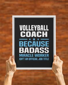 Volleyball Coach Because Badass Miracle Worker - Black #history #parenting #men volleyball training, volleyball gifts, volleyball setter, dried orange slices, yule decorations, scandinavian christmas Men Volleyball, Job Title