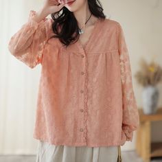 Details: Gender: Women Item Type: Blouse Material: Cotton Season: Spring, Autumn Pattern: Embroidery Style: Casual, Loose, Retro Waist Type: Elastic Waist Size: One Size Length: 61.00 cm/ 24.02 " Bust: 118.00 cm/ 46.46 " Shoulder: 40.00 cm/ 15.75 " Sleeve: 59.00 cm/ 23.23 " Summer Embroidery, Autumn Pattern, Pattern Embroidery, Spring Fabric, Oversized Dress, Blouse Material, Linen Dresses, Casual Blouse, Cotton Blouses