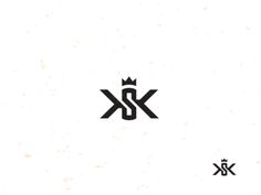 the letter k is made up of two letters and has a crown on top of it