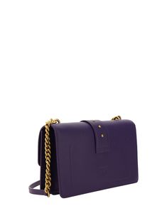 Discover elegance with the PINKO Mini Love One Classic Shoulder Bag, a beautiful blend of style and sophistication for your wardrobe. This stunning, brand new bag comes with its original box, tags, and dust bag, ensuring you receive an luxury experience. Color: Purple Material: Calf Leather 92%, Polyurethane 8% Country of Origin: Italy Details: This chic calfskin shoulder bag features a smooth leather finish, a front magnetic button closure, and the iconic gold-plated Love Birds logo. With its d Birds Logo, Mini Love, Sneaker Jewelry, Purple Leather, Purple Bags, Mini Shoulder Bag, Leather Design, Love Birds, Leather Accessories