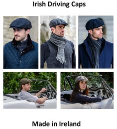 Driving Caps - Flat Cap - Made in Ireland - Unisex Cap Tartan Blanket Scarf, Lady Ann, Tartan Throws, Driving Cap, Plain Scarves, Plaid Throw Blanket, Alpaca Throw, Led Dog Collar, Tartan Blanket